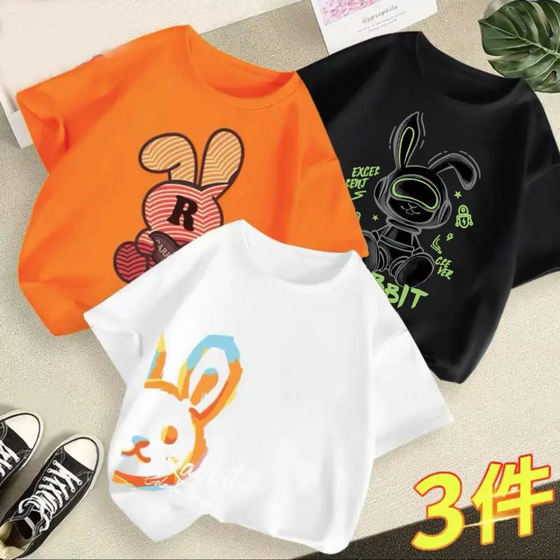 Boys Baby T-Shirt 2023 New Summer Kids 3Pcs