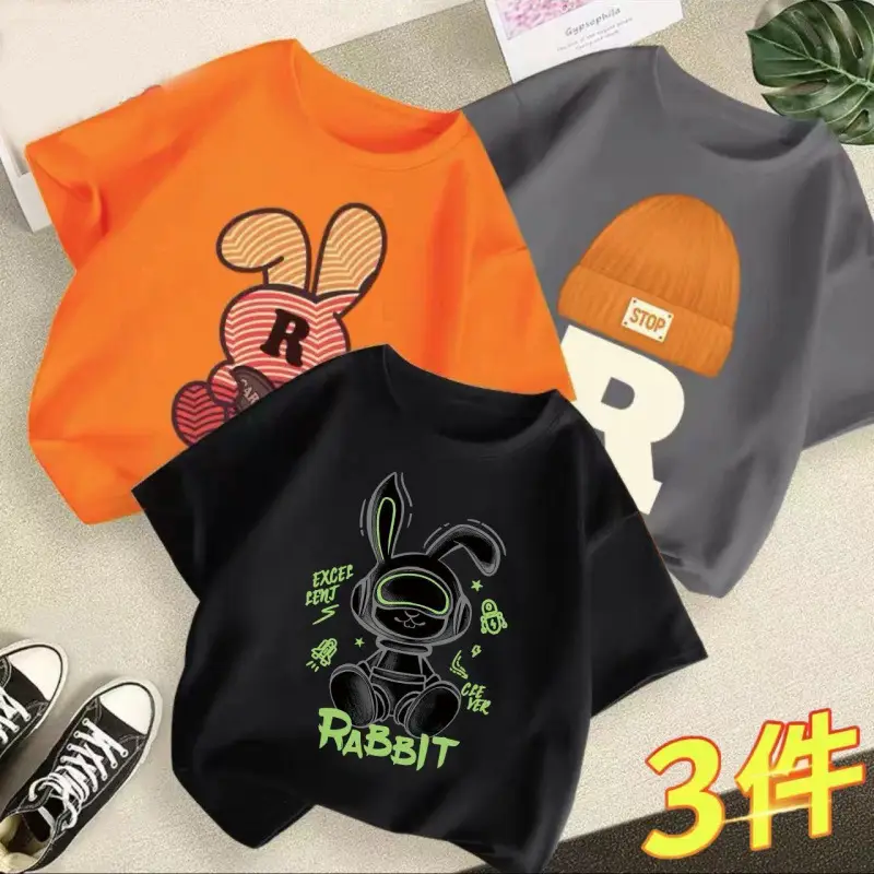 Boys Baby T-Shirt 2023 New Summer Kids 3Pcs