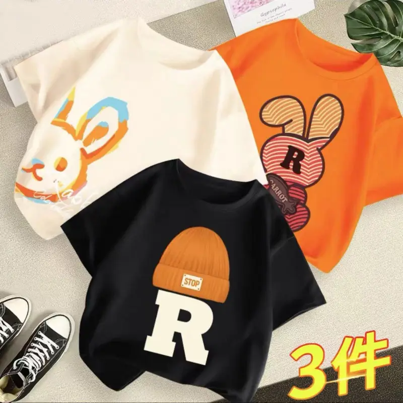 Boys Baby T-Shirt 2023 New Summer Kids 3Pcs