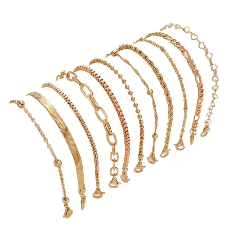 Multi Layer Silver Bracelet Set for Women - Image 8