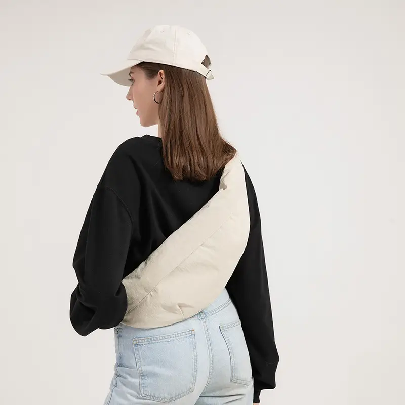 Japanese Style Cream Crossbody Bag Large Capacity - Image 10