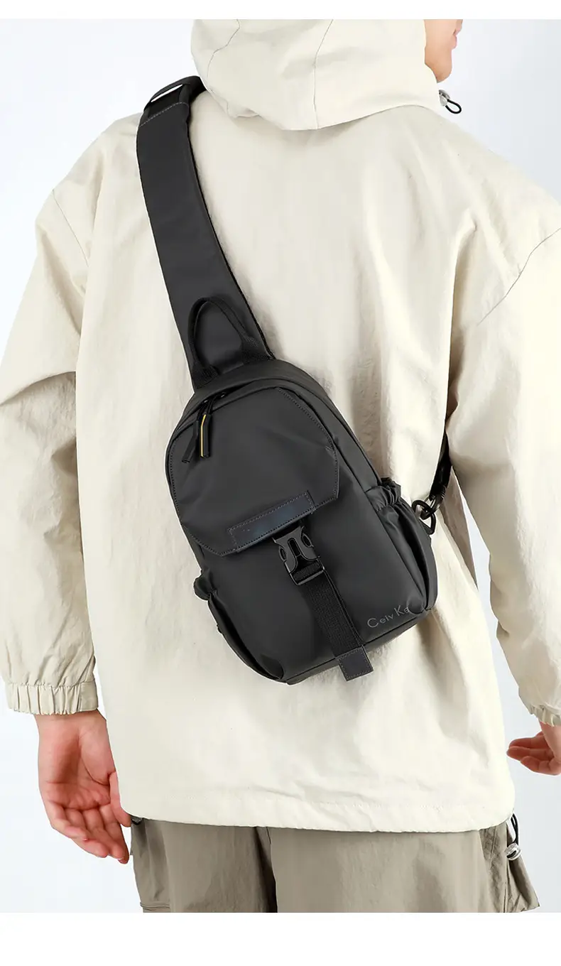 Men's Waterproof Crossbody Bag with Leather Strap — feature 29