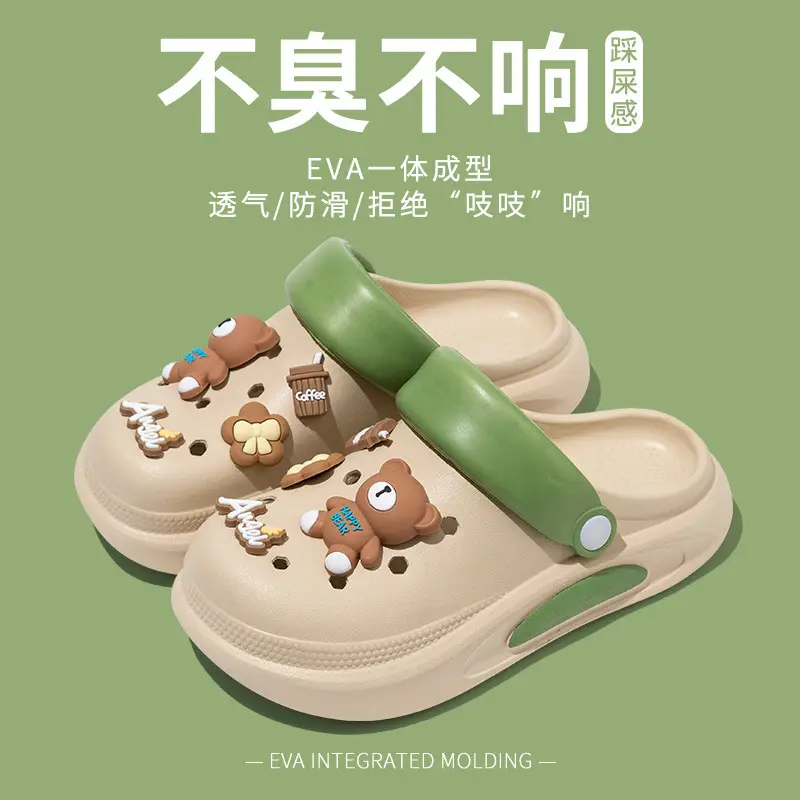 Summer Outdoor Wear, Cute Clogs for Women, Thick-Soled Heightening Commuting Students, Beach Toe-Toe Sandals for Men - Image 6
