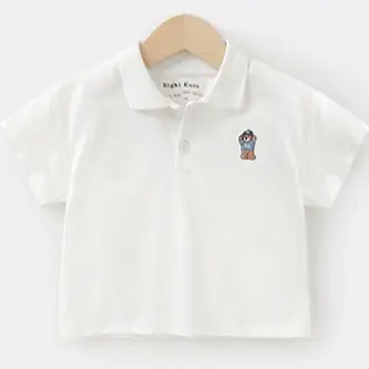Boys Striped Polo T-Shirt Short Sleeve Summer Clothing - Image 3