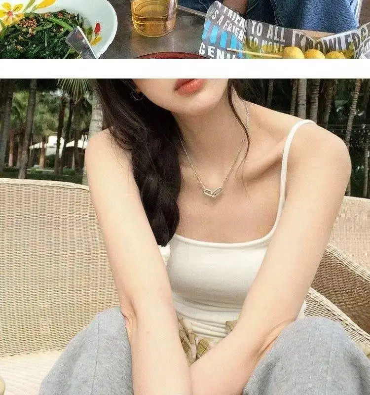 Spring and Summer New Style Comic Waist Sling Summer Outer Wear with Breast Pad Camisole for Women to Look Slim and Hot Girl to Cover Breasts and Wear Inside — feature 13