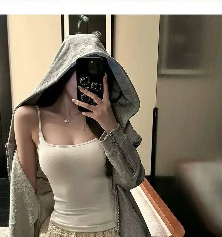 Spring and Summer New Style Comic Waist Sling Summer Outer Wear with Breast Pad Camisole for Women to Look Slim and Hot Girl to Cover Breasts and Wear Inside — feature 7