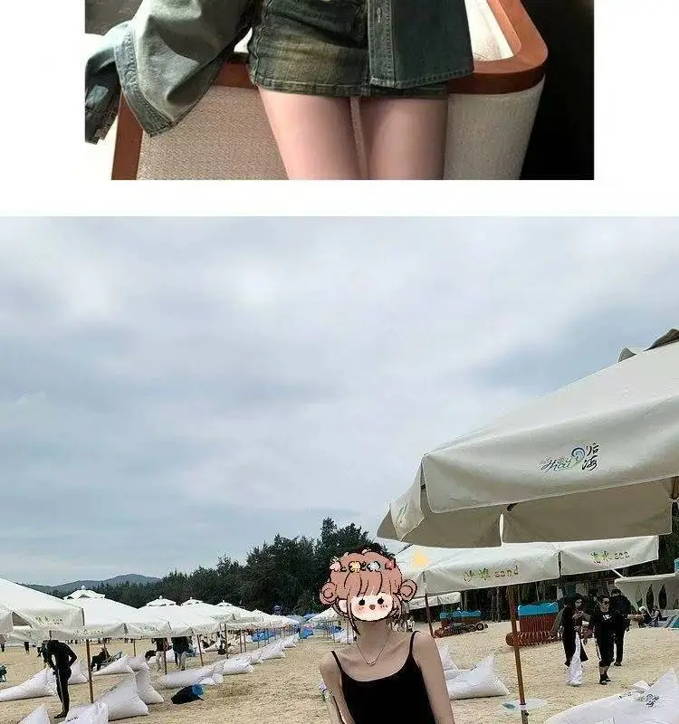 Spring and Summer New Style Comic Waist Sling Summer Outer Wear with Breast Pad Camisole for Women to Look Slim and Hot Girl to Cover Breasts and Wear Inside — feature 9