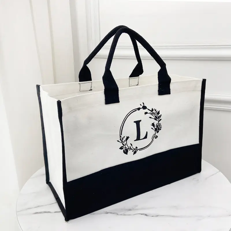 Amazon White Canvas Tote Bag Large Waterproof Eco-Friendly - Image 5