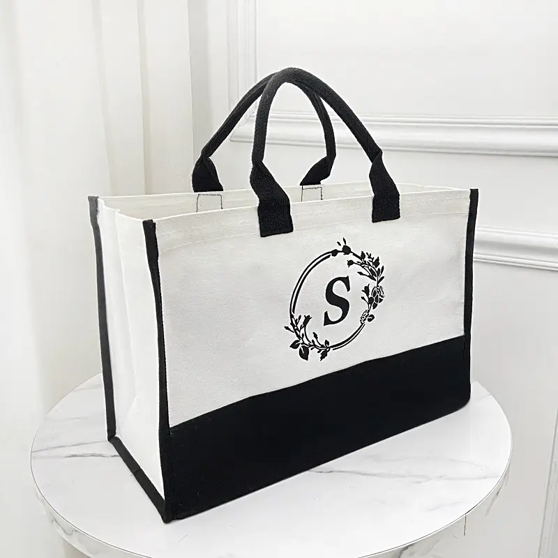 Amazon White Canvas Tote Bag Large Waterproof Eco-Friendly - Image 7