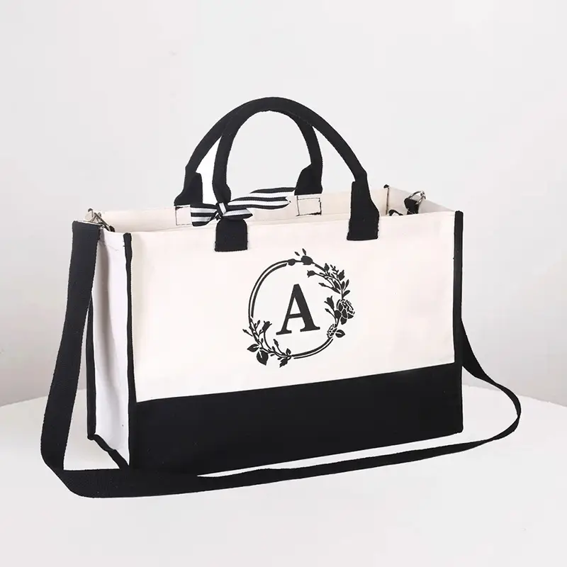 Amazon White Canvas Tote Bag Large Waterproof Eco-Friendly - Image 9