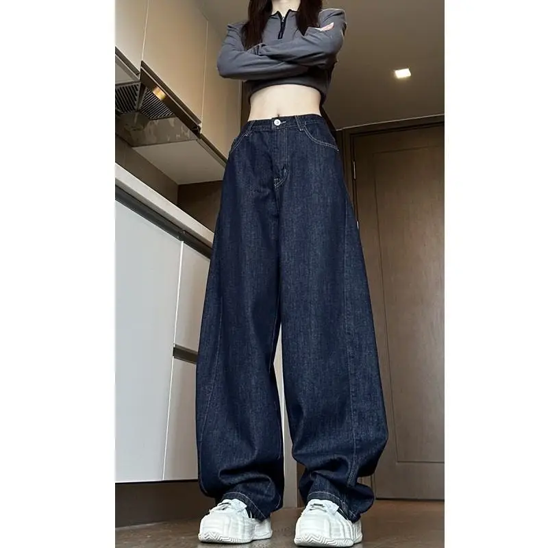 Wide Leg Jeans High Waist Dark Blue 2025 - Image 5