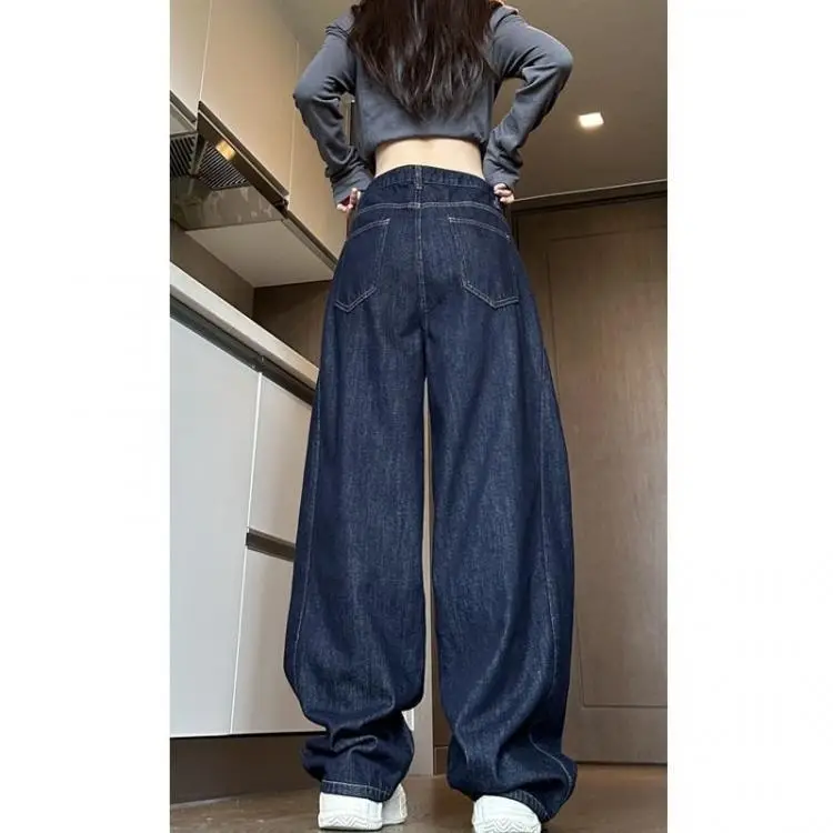 Wide Leg Jeans High Waist Dark Blue 2025 — feature 10