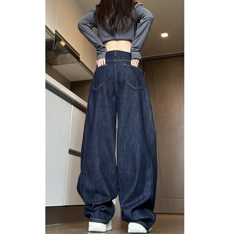 Wide Leg Jeans High Waist Dark Blue 2025 — feature 2