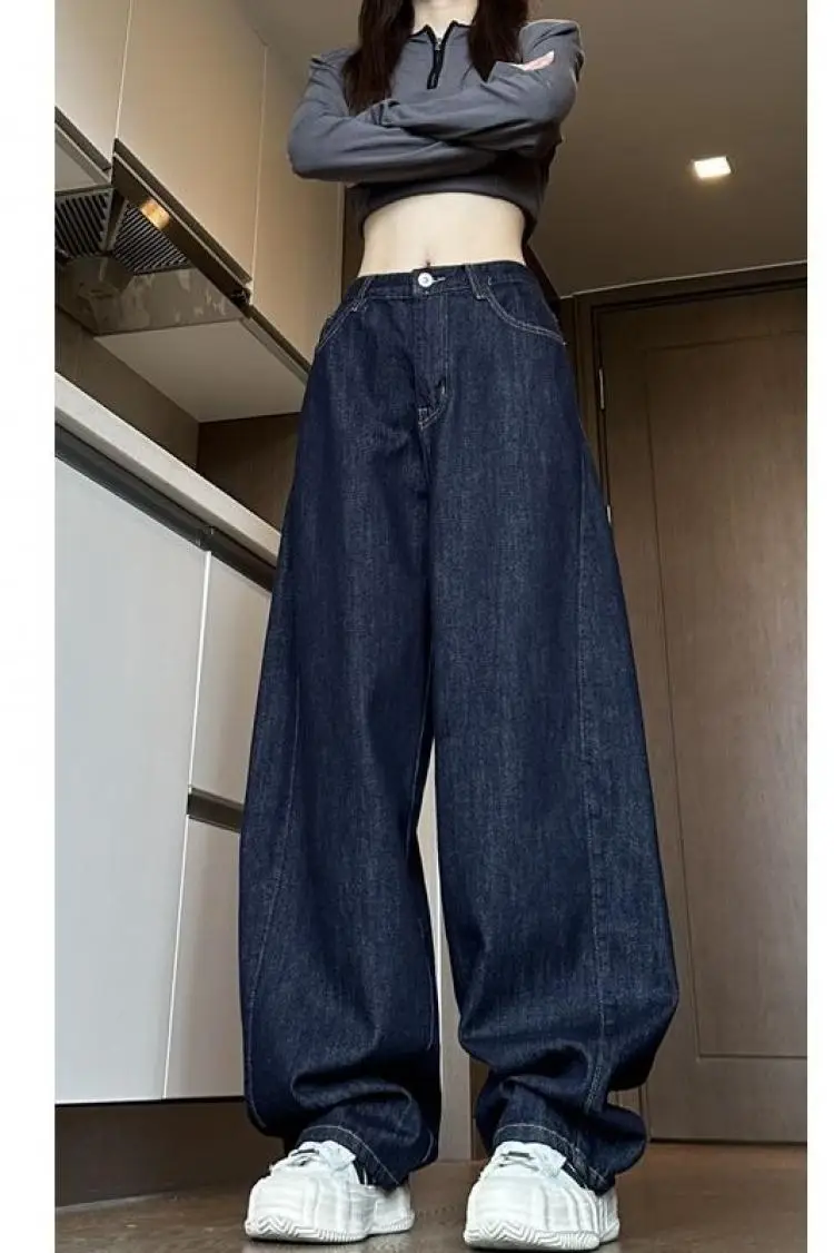 Wide Leg Jeans High Waist Dark Blue 2025 — feature 9