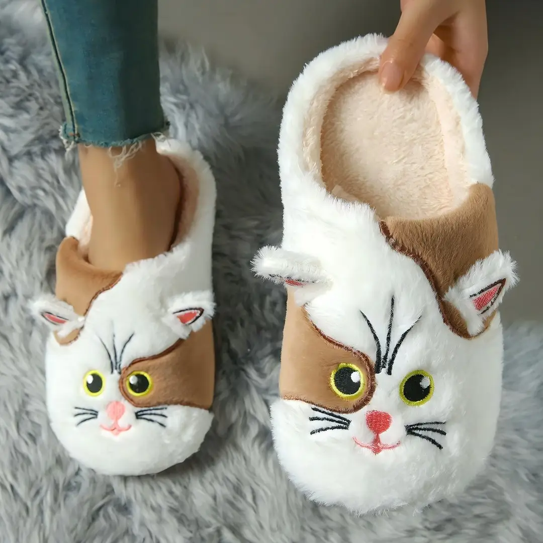 Cross-Border Autumn and Winter Casual Cartoon Dachshund Indoor Slippers, Warm and Lightweight Closed-Toe Home Maternity Cotton Slippers Wholesale — feature 2