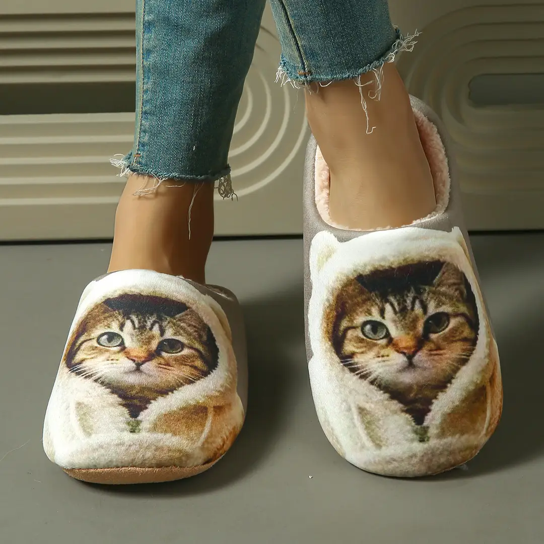 Cross-Border Autumn and Winter Casual Cartoon Dachshund Indoor Slippers, Warm and Lightweight Closed-Toe Home Maternity Cotton Slippers Wholesale — feature 8