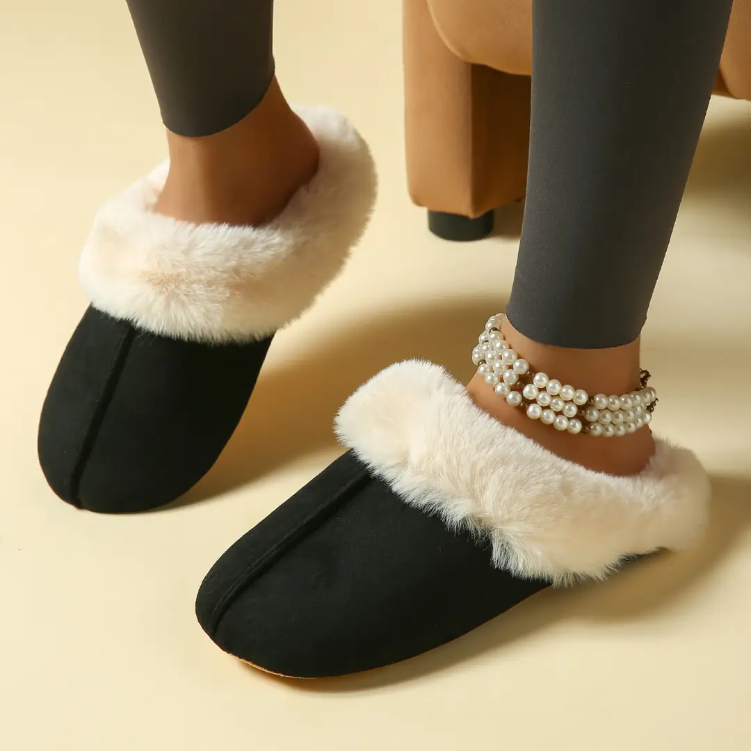 Cross-Border Autumn and Winter Casual Cartoon Dachshund Indoor Slippers, Warm and Lightweight Closed-Toe Home Maternity Cotton Slippers Wholesale