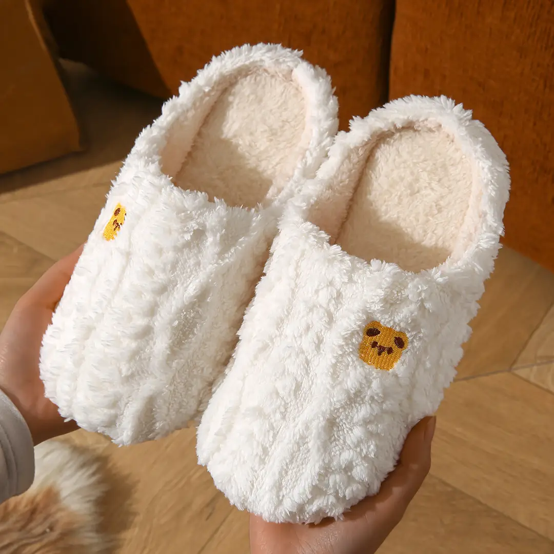 Cross-Border Autumn and Winter Casual Cartoon Dachshund Indoor Slippers, Warm and Lightweight Closed-Toe Home Maternity Cotton Slippers Wholesale