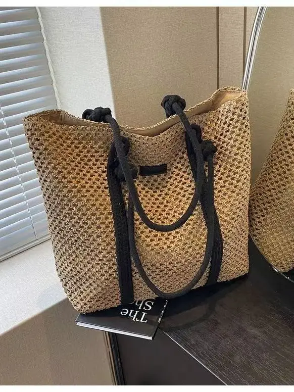 Straw Woven Large Shoulder Bag Women 2025 Spring Summer - Image 4