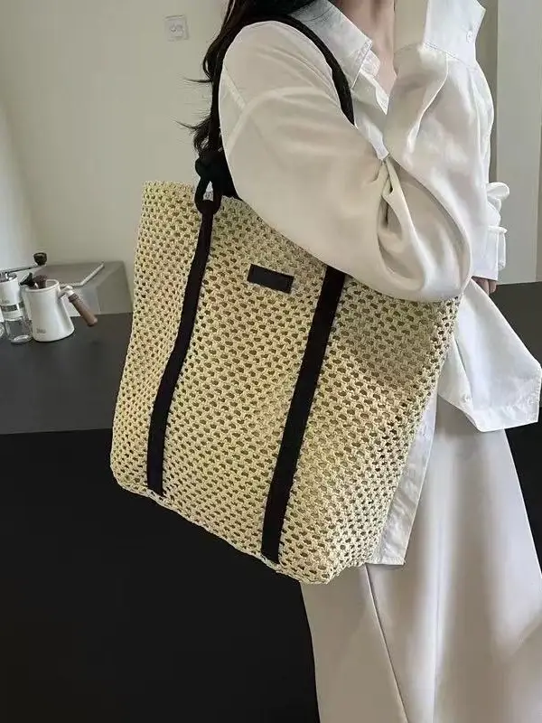 Straw Woven Large Shoulder Bag Women 2025 Spring Summer - Image 5