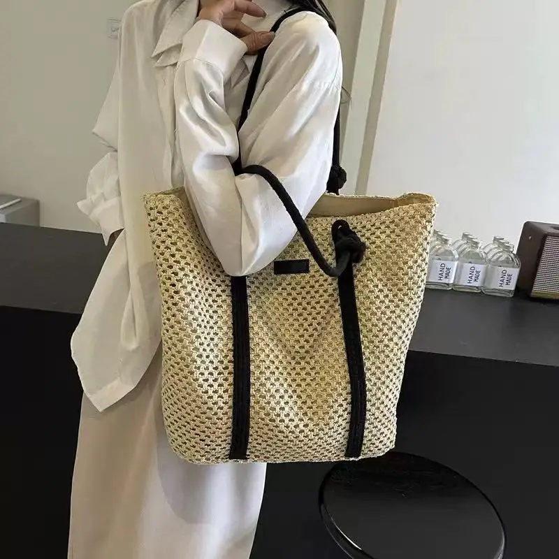 Straw Woven Large Shoulder Bag Women 2025 Spring Summer — feature 10