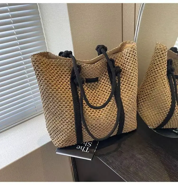 Straw Woven Large Shoulder Bag Women 2025 Spring Summer — feature 17
