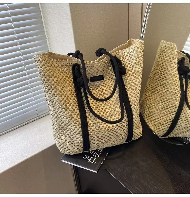 Straw Woven Large Shoulder Bag Women 2025 Spring Summer — feature 19