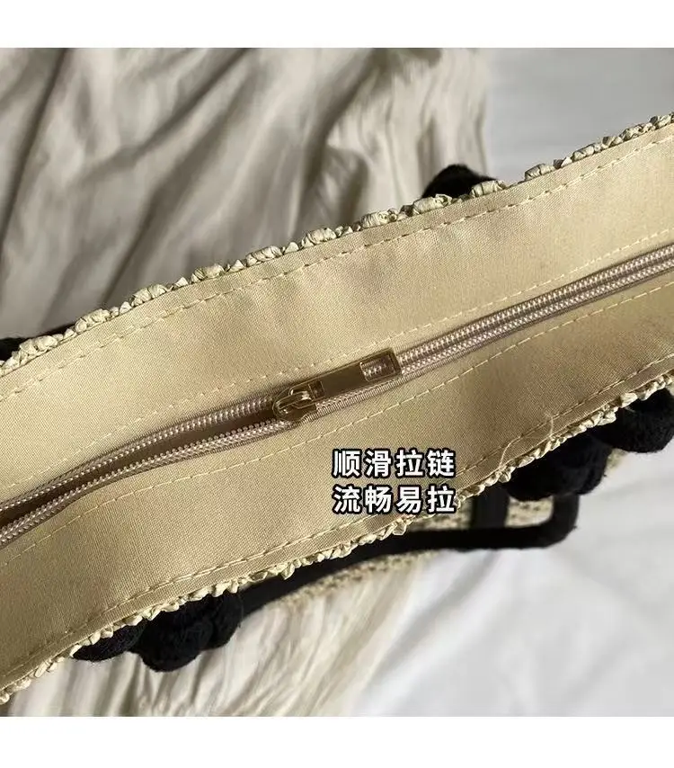 Straw Woven Large Shoulder Bag Women 2025 Spring Summer — feature 5