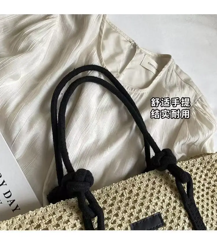 Straw Woven Large Shoulder Bag Women 2025 Spring Summer — feature 6