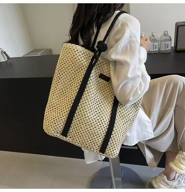 Straw Woven Large Shoulder Bag Women 2025 Spring Summer — feature 9