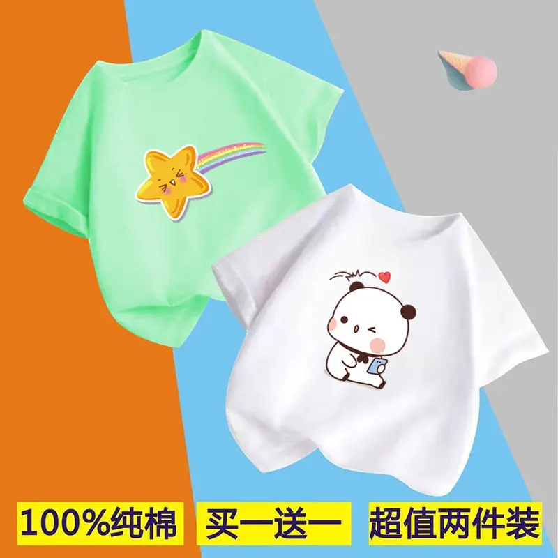 Children's Boys Pure Cotton Printed T-Shirt Short Sleeve - Image 13