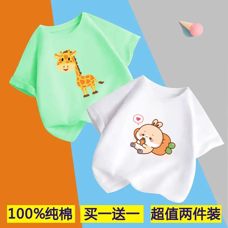 Children's Boys Pure Cotton Printed T-Shirt Short Sleeve - Image 10
