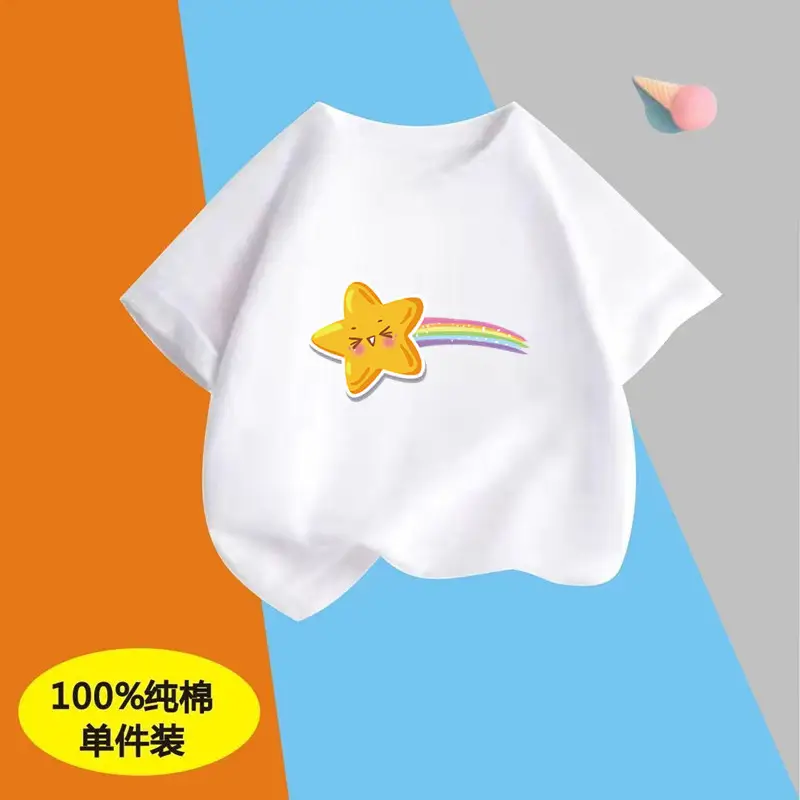 Children's Boys Pure Cotton Printed T-Shirt Short Sleeve - Image 20