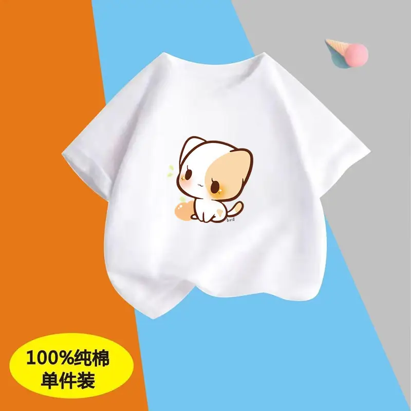 Children's Boys Pure Cotton Printed T-Shirt Short Sleeve - Image 22