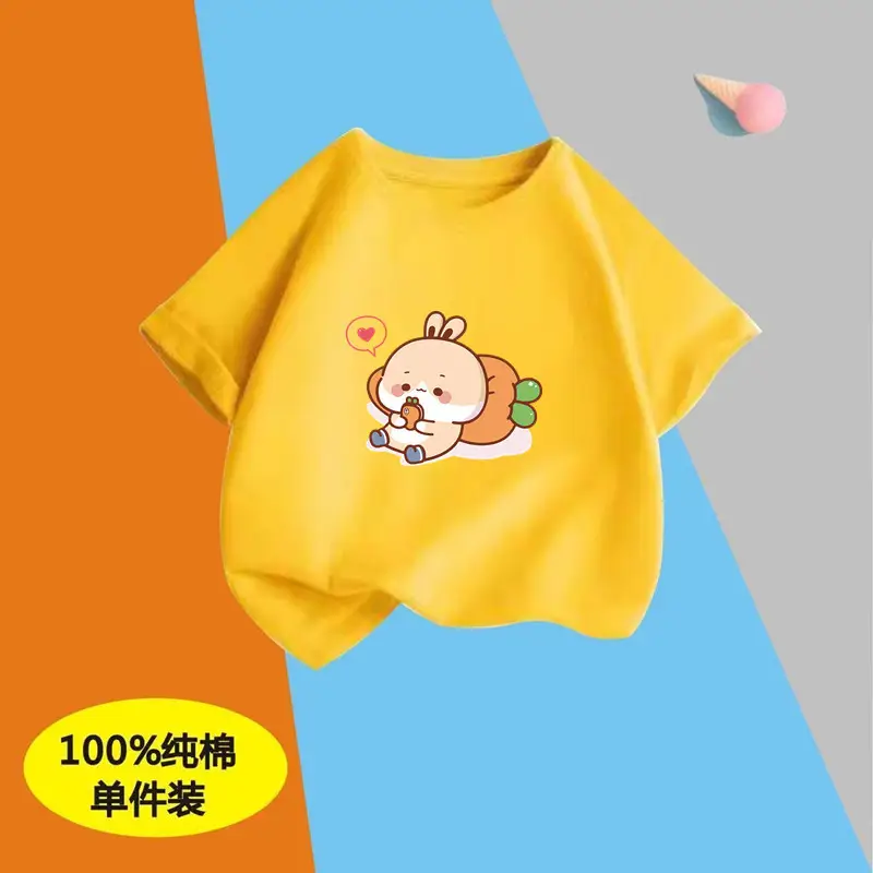 Children's Boys Pure Cotton Printed T-Shirt Short Sleeve - Image 27