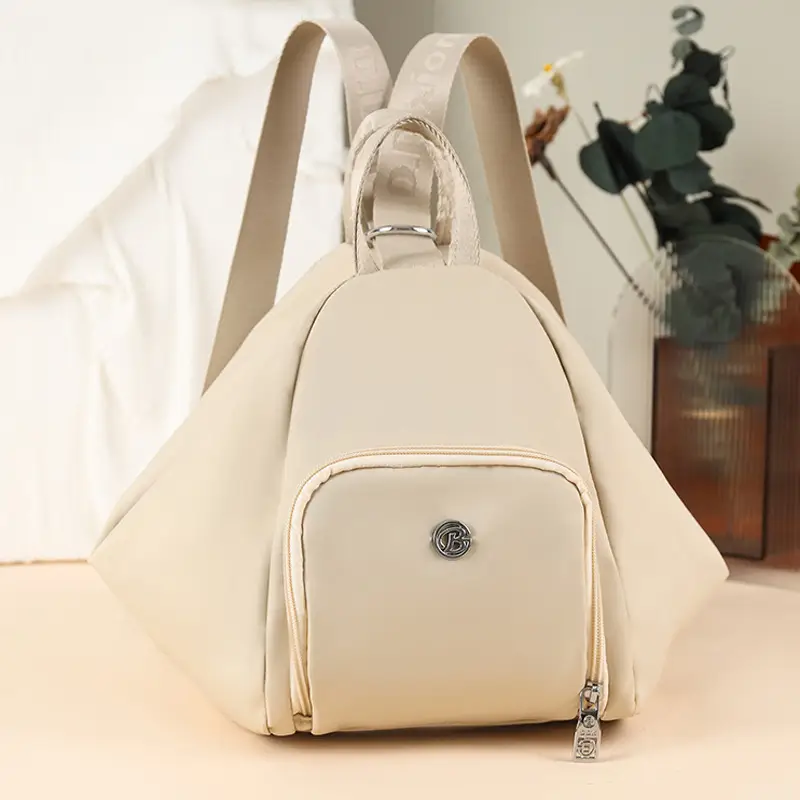 Women's Crossbody Backpack Beige Oxford Cloth Large Capacity