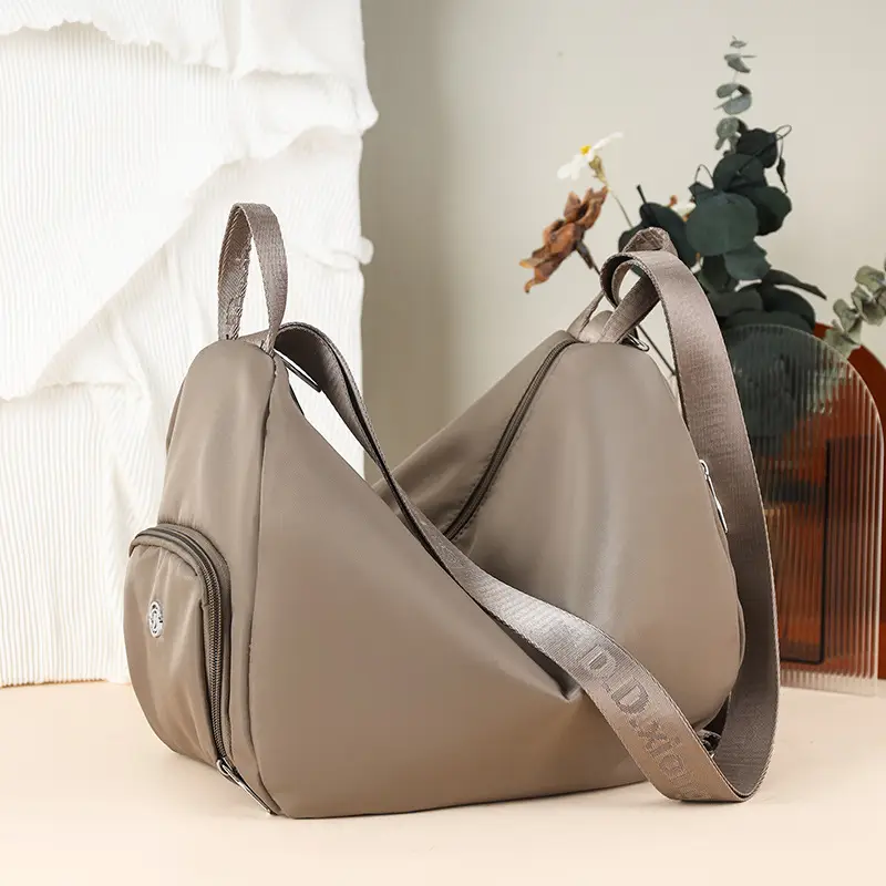 Women's Crossbody Backpack Beige Oxford Cloth Large Capacity