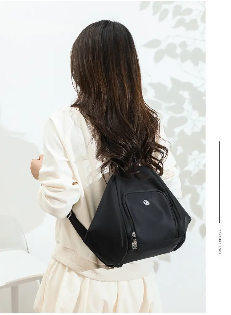 Women's Crossbody Backpack Beige Oxford Cloth Large Capacity — feature 23