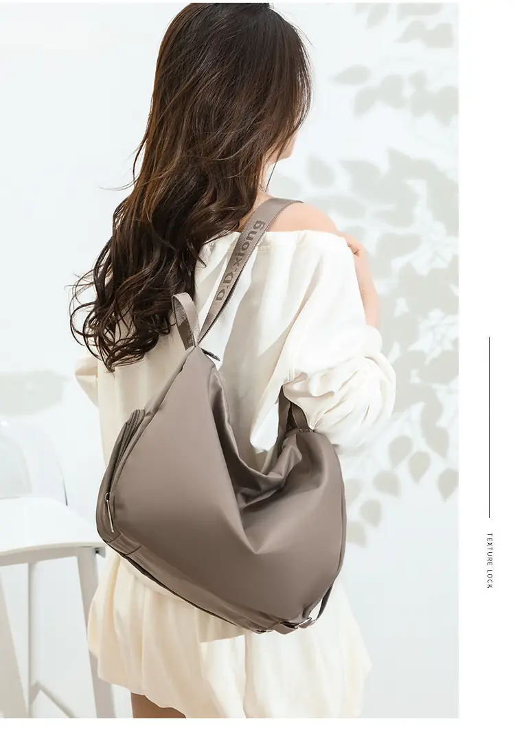 Women's Crossbody Backpack Beige Oxford Cloth Large Capacity — feature 25