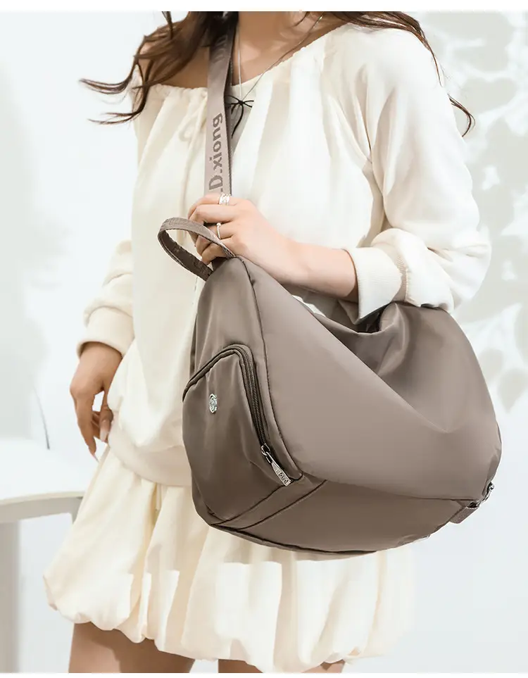 Women's Crossbody Backpack Beige Oxford Cloth Large Capacity — feature 26