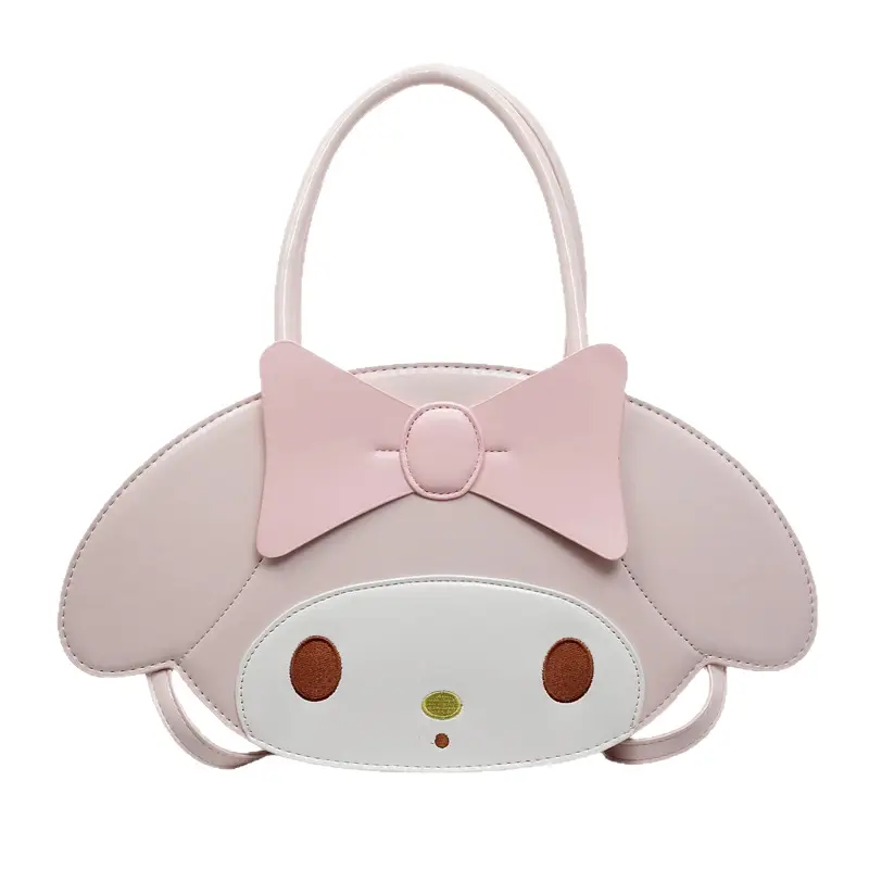 Cute Cartoon Bow Shoulder Bag Women Pink White