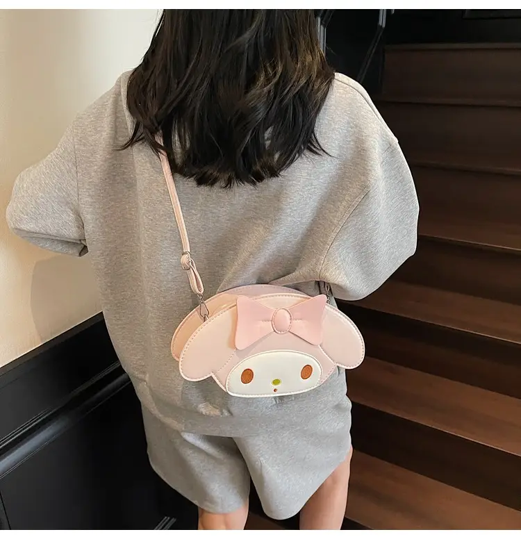 Cute Cartoon Bow Shoulder Bag Women Pink White — feature 12