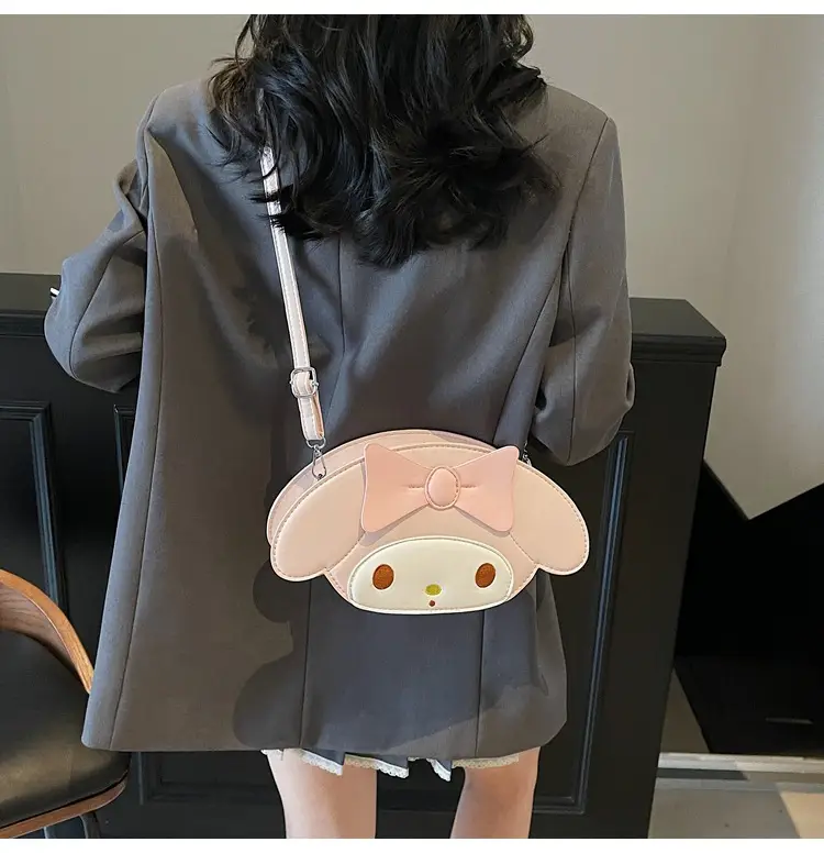 Cute Cartoon Bow Shoulder Bag Women Pink White — feature 19