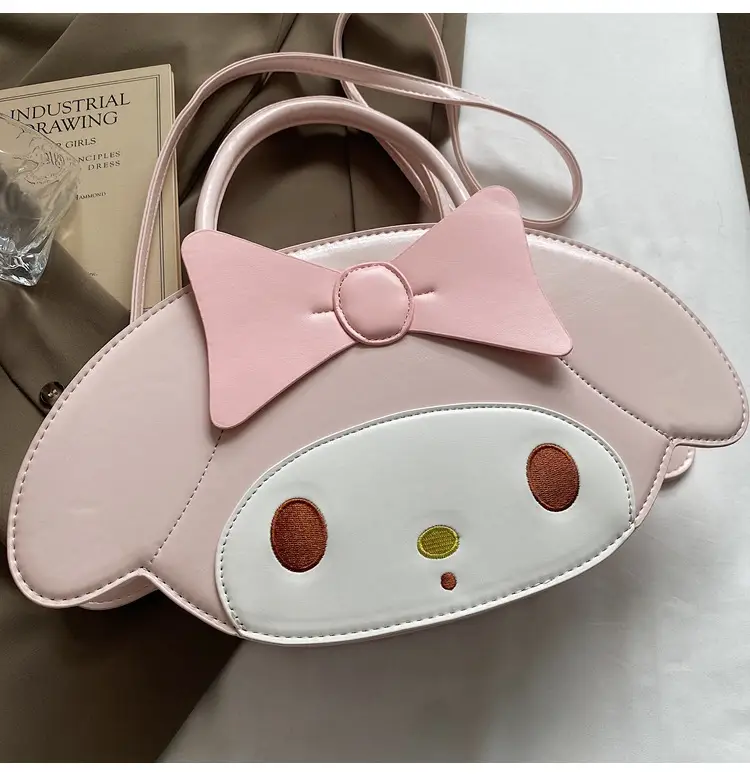 Cute Cartoon Bow Shoulder Bag Women Pink White — feature 29