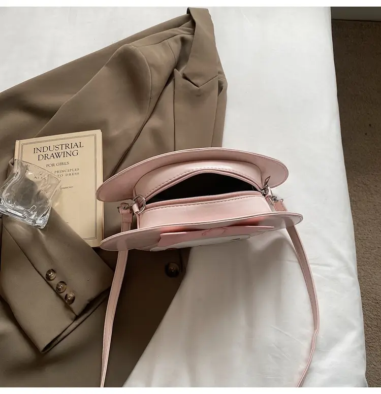 Cute Cartoon Bow Shoulder Bag Women Pink White — feature 31