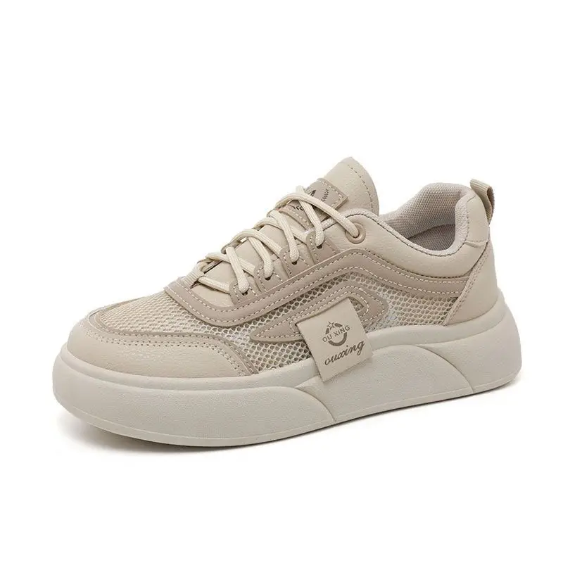 Women White Mesh Casual Sneakers with Soft Sole - Image 8