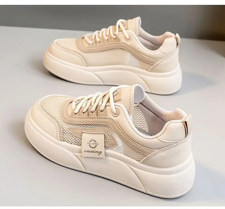 Women White Mesh Casual Sneakers with Soft Sole — feature 10