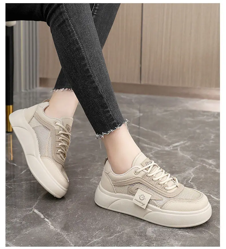 Women White Mesh Casual Sneakers with Soft Sole — feature 11