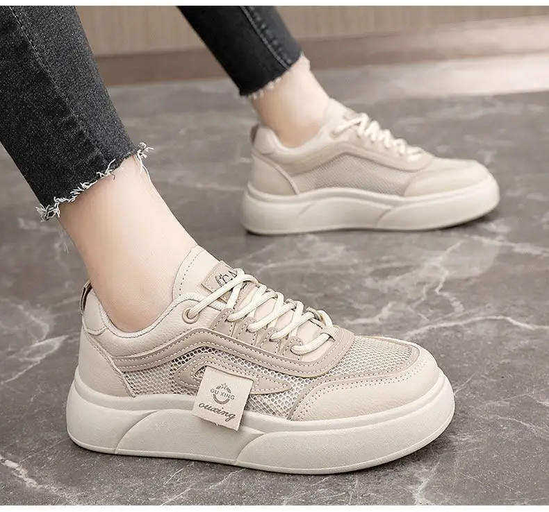 Women White Mesh Casual Sneakers with Soft Sole — feature 12