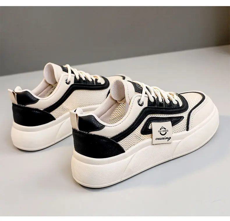 Women White Mesh Casual Sneakers with Soft Sole — feature 14